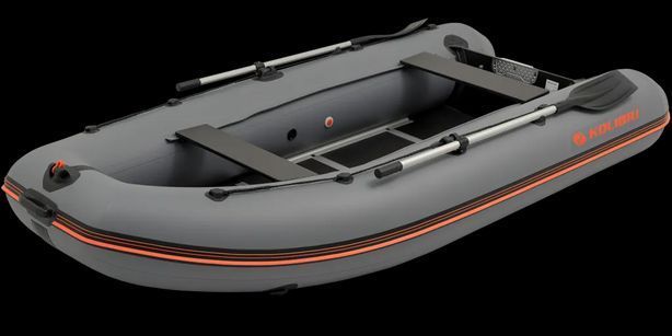 Колібрі КМ-360ДСЛ (Kolibri KM-360DSL) темно-сірий моторний кільовий надувний човен + фанерний пайол 22820 фото