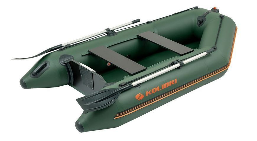 Колібрі КМ-260 (Kolibri KM-260) зелений моторний надувний човен, без настилу 22739 фото