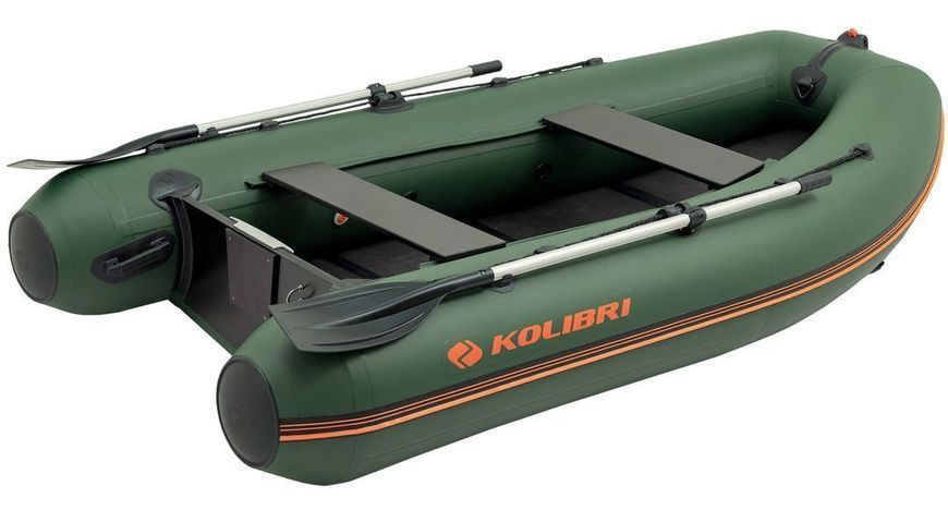 Колібрі КМ-280ДЛ (Kolibri KM-280DL) зелений моторний кільовий надувний човен + слань-книжка 22028 фото