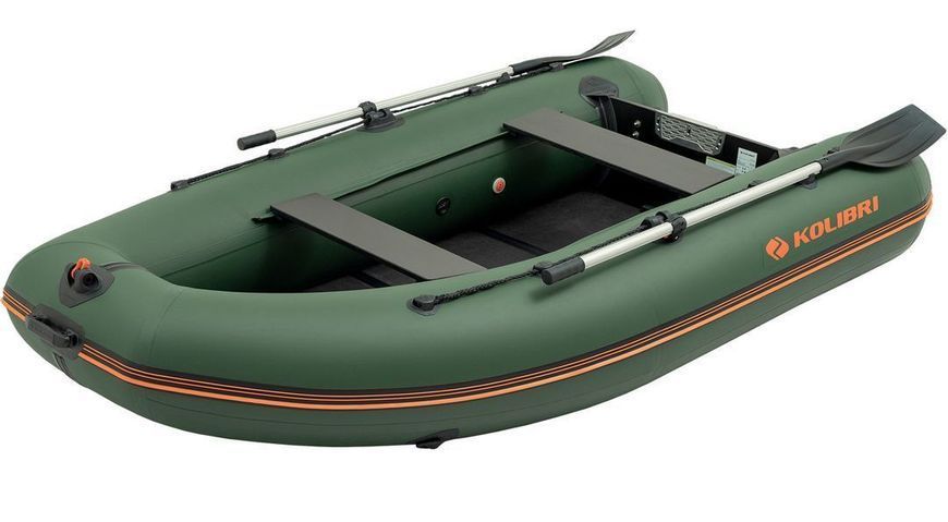 Колібрі КМ-280ДЛ (Kolibri KM-280DL) зелений моторний кільовий надувний човен + слань-книжка 22028 фото