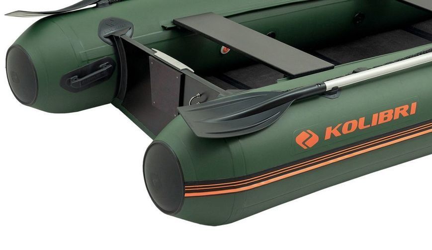 Колібрі КМ-280ДЛ (Kolibri KM-280DL) зелений моторний кільовий надувний човен + слань-книжка 22028 фото