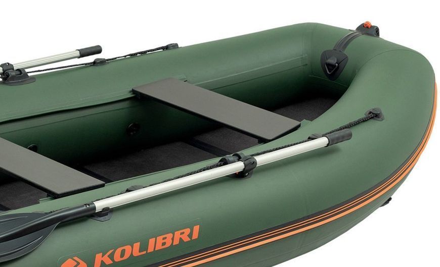 Колібрі КМ-280ДЛ (Kolibri KM-280DL) зелений моторний кільовий надувний човен + слань-книжка 22028 фото