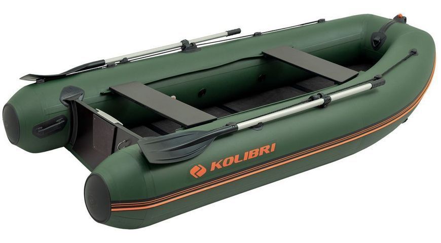 Колібрі КМ-300ДЛ (Kolibri KM-300DL) зелений моторний кільовий надувний човен + слань-книжка 22783 фото