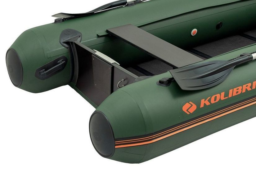 Колібрі КМ-330ДЛ (Kolibri KM-330DL) зелений моторний кільовий надувний човен + слань-книжка 22789 фото
