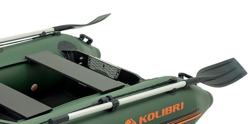 Колібрі КМ-245Д (Kolibri KM-245D Профі) зелений моторний кільовий надувний човен + слань-книжка 22031 фото
