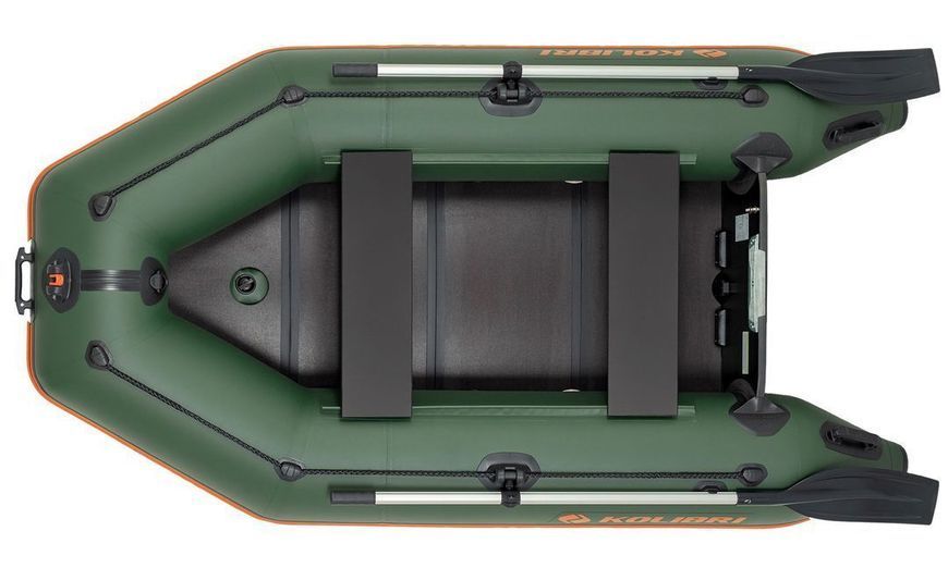 Колібрі КМ-260Д (Kolibri KM-260D Профі) зелений моторний кільовий надувний човен + слань-книжка 22810 фото