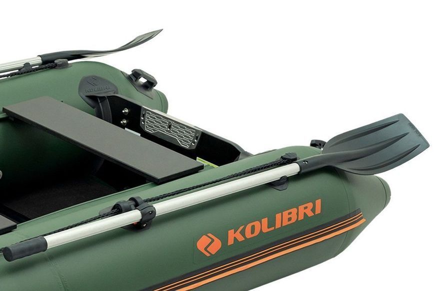 Колібрі КМ-260Д (Kolibri KM-260D Профі) зелений моторний кільовий надувний човен + слань-книжка 22810 фото