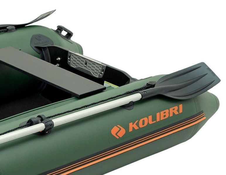 Колибри КМ-280Д (Kolibri KM-280D Профи) зелёная моторная килевая надувная лодка + слань-книжка 22807 фото
