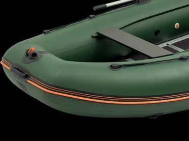 Колібрі КМ-360ДСЛ (Kolibri KM-360DSL) зелений моторний кільовий надувний човен + фанерний пайол 22820 фото