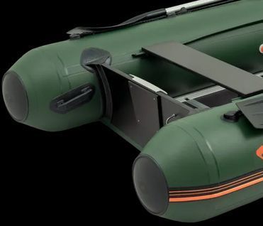 Колібрі КМ-360ДСЛ (Kolibri KM-360DSL) зелений моторний кільовий надувний човен + фанерний пайол 22820 фото