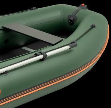 Колібрі КМ-360ДСЛ (Kolibri KM-360DSL) зелений моторний кільовий надувний човен + фанерний пайол 22820 фото
