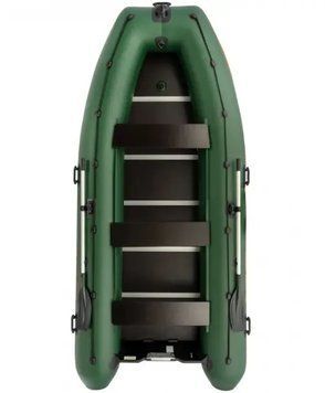 Колибри КМ-400ДСЛ (Kolibri KM-400DSL) зелёная моторная килевая надувная лодка + фанерный пайол 22823 фото