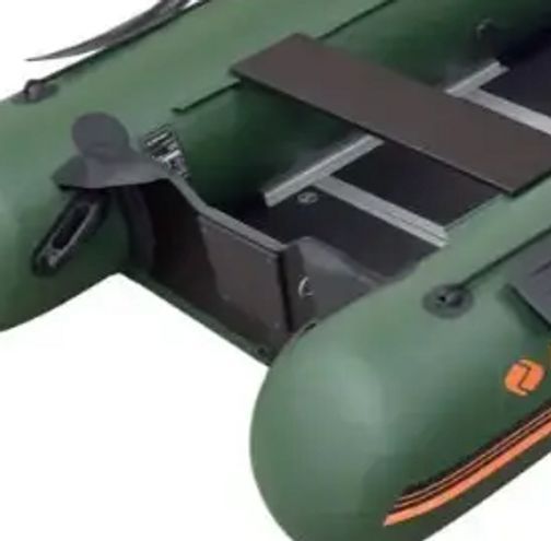 Колибри КМ-400ДСЛ (Kolibri KM-400DSL) зелёная моторная килевая надувная лодка + фанерный пайол 22823 фото