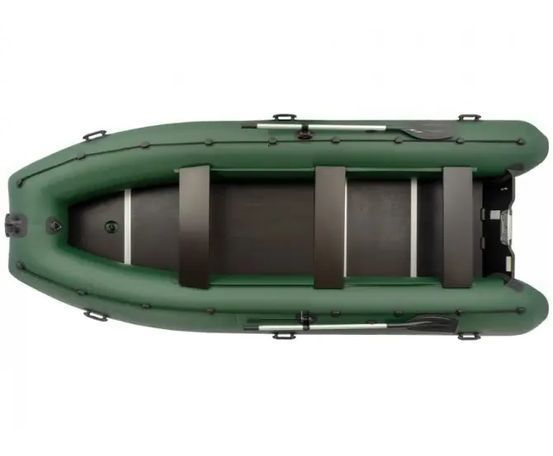 Колибри КМ-450ДСЛ (Kolibri KM-450DSL) зелёная моторная килевая надувная лодка + фанерный пайол 22040 фото