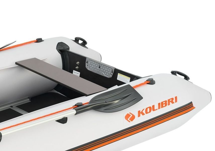 Колібрі КМ-360Д (Kolibri KM-360D Профі) світло-сірий моторний кільовий надувний човен + алюмінієвий пайол 22800 фото